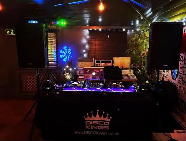 50th birthday party setup with marquee letters